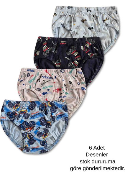 %95 Pamuklu Erkek Çocuk Slip Kilot Iç Çamaşır 6lı Set fırsatları