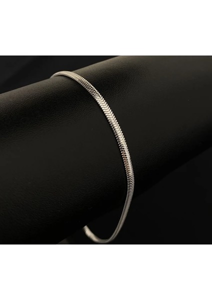 3.3 mm Balık Sırtı Gümüş Bileklik
