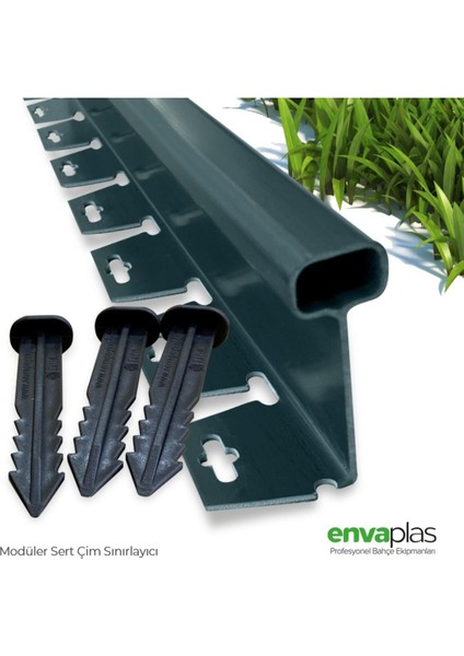 Pratik Garden Yeşil Strong Sert Çim Ayırıcı 10 Mt(4*2,5 Mt) Sınırlayıcı Ayıracı Taş Toprak Bariyer