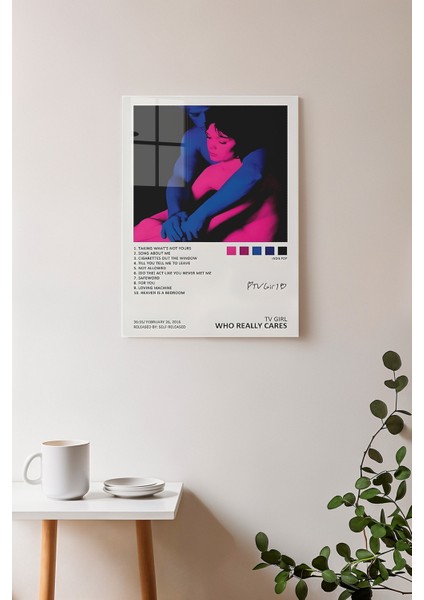 Metal Poster Tv Girl Who Really Cares Albüm Kapağı - Dekoratif Metal Poster - Hediyelik Metal Poster