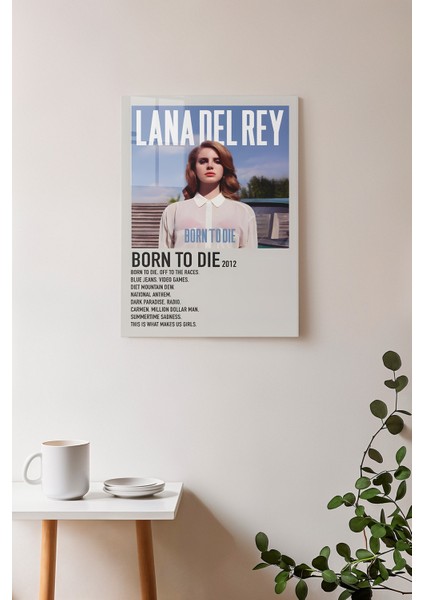 Metal Poster Lana Del Rey Born To Die Albüm Kapağı - Dekoratif Metal Poster - Hediyelik Metal Poster