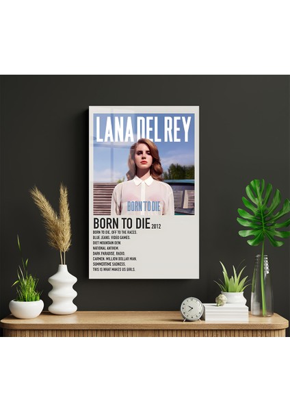 Metal Poster Lana Del Rey Born To Die Albüm Kapağı - Dekoratif Metal Poster - Hediyelik Metal Poster fırsatları