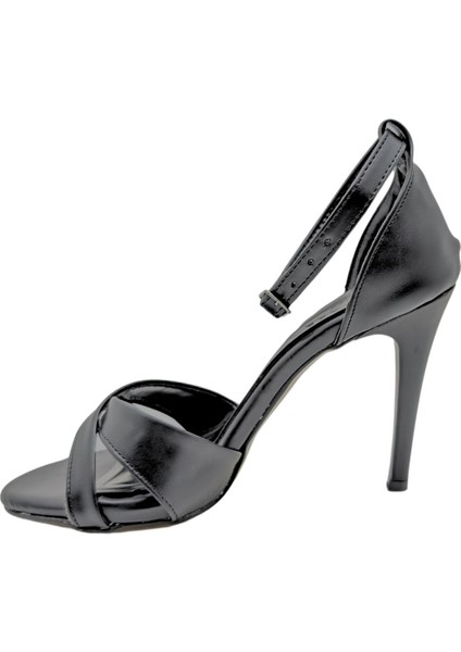 Madeleine | Abiye Önü Açık Çapraz Bant Topuklu Ayakkabı - Siyah - 36 fiyatları