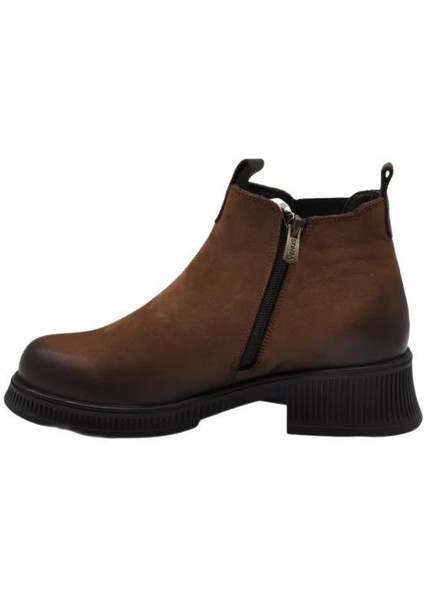 Venüs Kadın Hakiki Deri Kısa Topuk Fermuarlı Bilek Boy Bot 2452703K - Vizon - 36 fiyatları