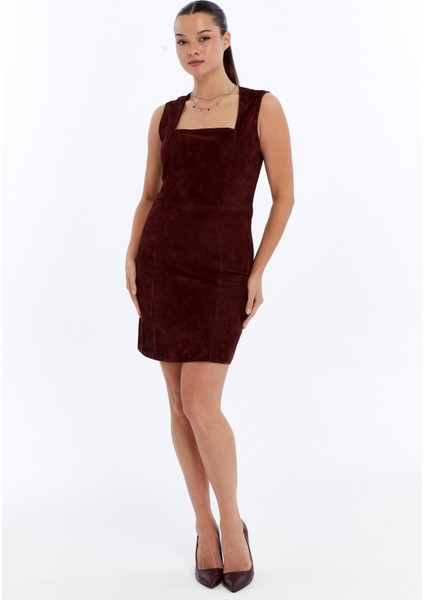 Kadın Hakiki Süet Elbise