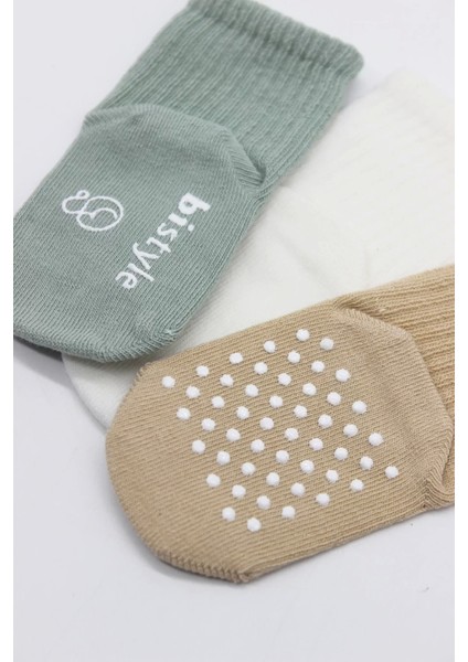 Kaymaz Penye Soket Çorap 3'lü Nil Ekru Bej fırsatları