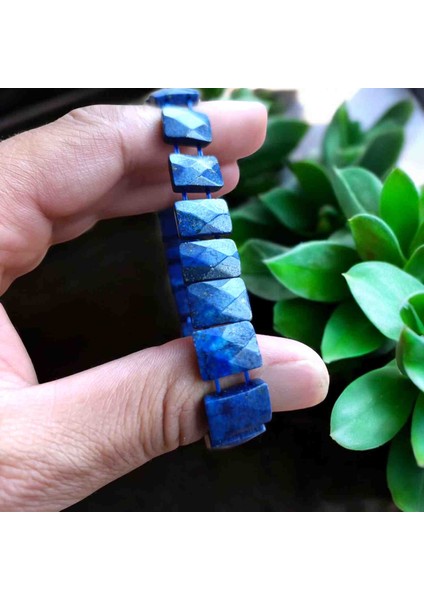 Lapis Lazulli Faset Kesim Doğal Taş Bileklik
