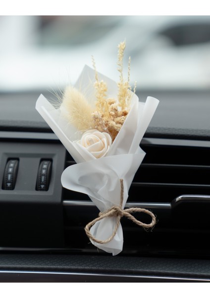 Mini Buket Çiçek Araç Klima Koku Difüzörü - Oto Aksesuarı