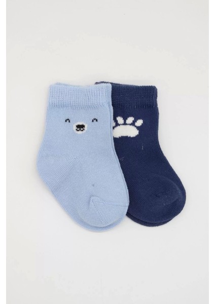 Bear Penye Soket Çorap 2'li Mavi fiyatları
