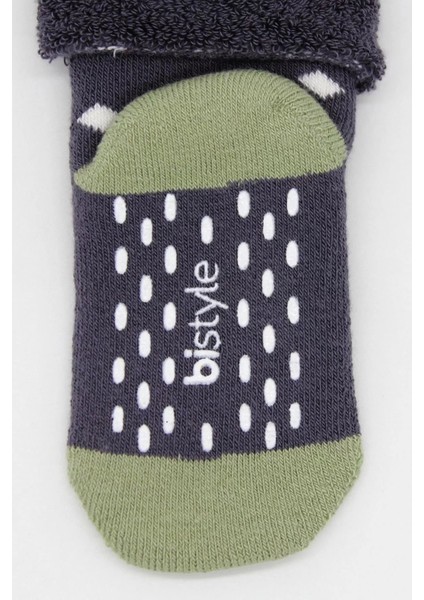 Puanlı Kaymaz Havlu Soket Çorap 2'li Antrasit indirimleri