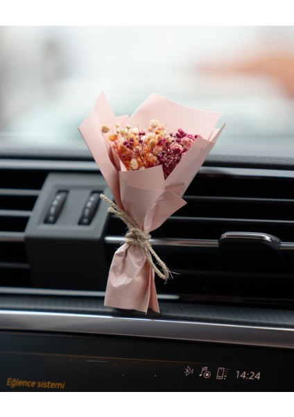 Mini Buket Çiçek Araç Klima Koku Difüzörü - Oto Aksesuarı