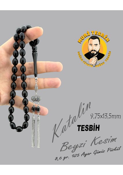 8,6 gr 925 Ayar Gümüş Püskül Katalin Beyzi Kesim 9,75X13,50