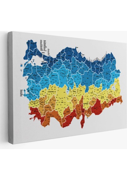 - Türkiye Haritası Kanvas Tablo Il ve Ilçeli Ayrıntılı Eğitici Dekoratif Tablo 3026 fiyatları