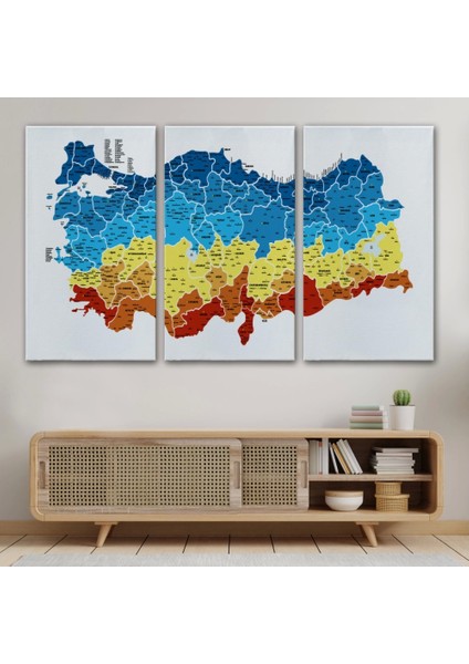 - Türkiye Haritası Kanvas Tablo Il ve Ilçeli Ayrıntılı Eğitici Dekoratif Tablo 3026 modelleri