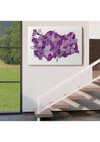 - Türkiye Haritası Kanvas Tablo Il ve Ilçeli Ayrıntılı Eğitici Dekoratif Tablo 3025 indirimleri