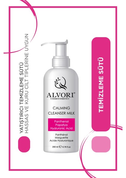 Alvori Cleanser Mılk Temizleme Sütü &hasas ve Kuru Ciltler &makyaj Temizleme Sütü 200 ml Phantenol&papatya&hyaluronık Acid