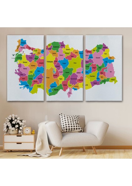 - Türkiye Haritası Kanvas Tablo Eğitici ve Öretici Dekoratif Tablo Tablo 3113 modelleri