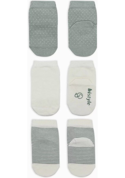 Puanlı Kaymaz Penye Soket Çorap 3'lü BS10108 Nil fiyatları