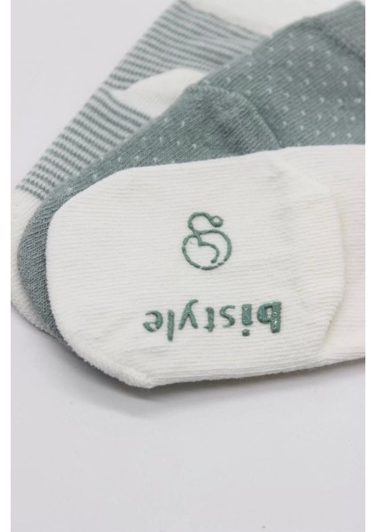 Puanlı Kaymaz Penye Soket Çorap 3'lü BS10108 Nil modelleri