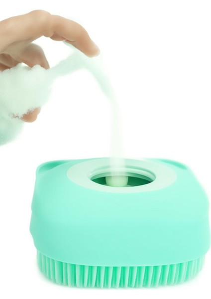 Şampuan Hazneli Silikon Banyo Fırçası Lifi Peeling Masajlı Derin Temizlik Aparatı indirimleri