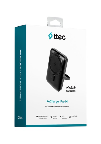 Ttec Recharger Pro M 10.000MAH Magsafe Uyumlu Pd 20W Stantlı Kablosuz Taşınabilir Hızlı Şarj Aleti/powerbank 2BB221 fırsatları