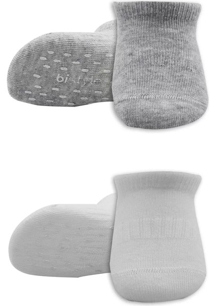 2'li Sneakers Kaymaz Basic Penye Çorap BS20103 Gri Beyaz fiyatları
