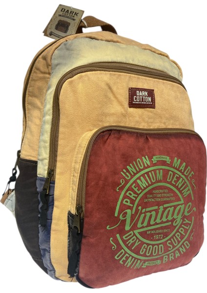 Vintage Salaş Yıkama Kumaş Disayn Günlük Gezi Okul Sırt Çantası 30cmX40cm fiyatları
