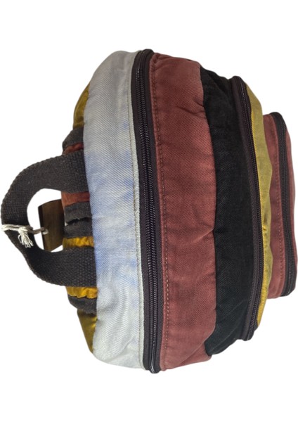 Vintage Salaş Yıkama Kumaş Disayn Günlük Gezi Okul Sırt Çantası 30cmX40cm indirimleri