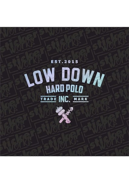 Low Down Hard Polo Arka Cam Yeni Süper Hologram Sticker