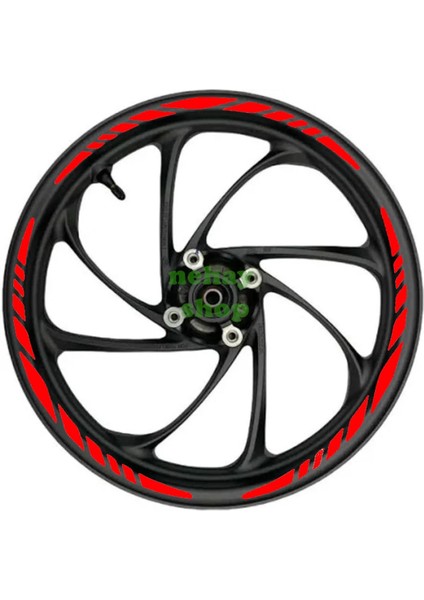 Şık Tasarım Motosiklet Jant Şeridi Reflektör Kırmızı Honda Pcx Uyumlu Sağ-Sol/ön-Arka