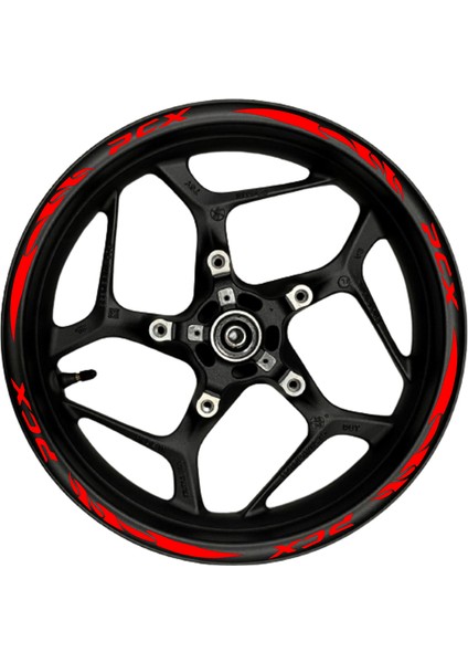 Pcx Kırmızı Yazılı Kırmızı Pençe Şeritli