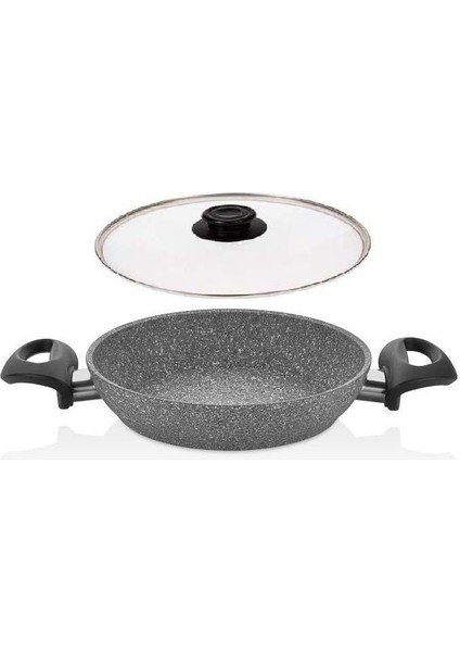 Granit 22 cm Sahan Cam Kapaklı