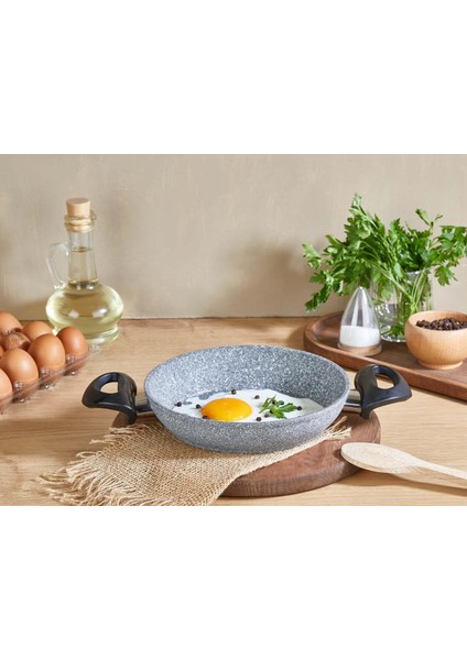 Granit 22 cm Sahan Cam Kapaklı