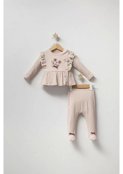 Baby Vintage Rose Zıbın Takım Pudra