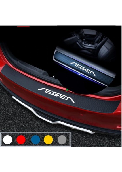 Fiat Egea Için Özel Yeni Uyumlu Aksesuar Oto Bagaj ve Kapı Eşiği Özel Yeni Sticker Seti Karbon