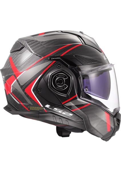 Advant x Karbon Future 2 Kırmızı Çene Açılır Kask