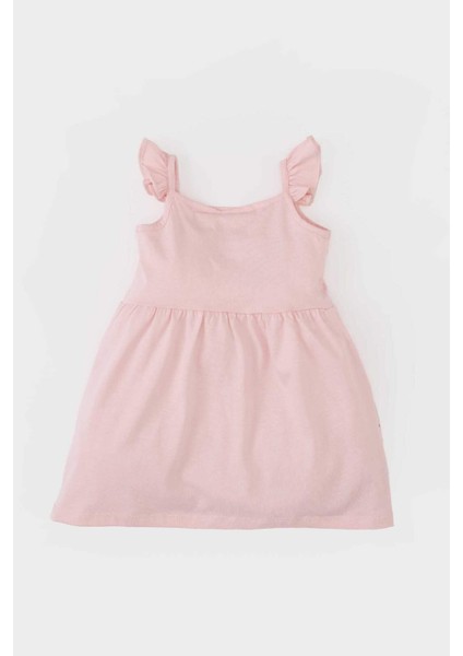 Kız Bebek Çiçekli Askılı Elbise C0285A525SM