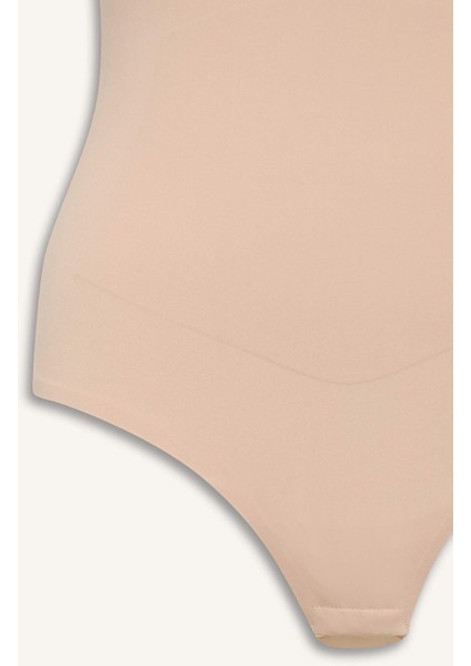 Çıkarılabilir Pedli Ten Rengi Bodysuit Korse-Fall in Love E4743AX25SM