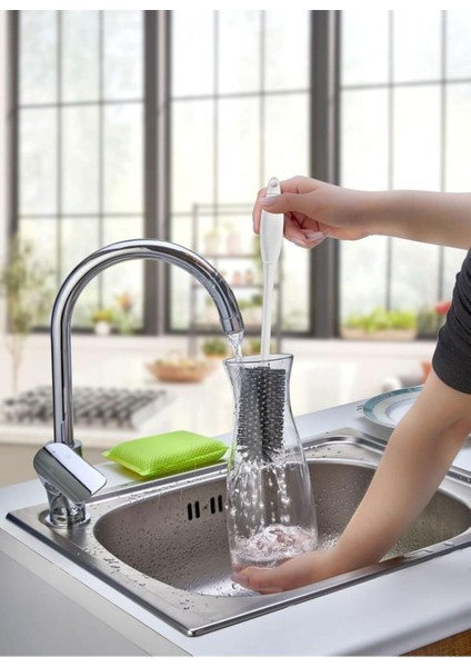 Silikon Şişe Biberon Konserve Kavanoz Matara Temizleme Fırçası Çok Amaçlı Temizleme Fırçası Bpa Free