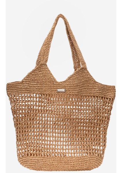 Kadın Hasır El Yapımı Omuz Çantası Zy 25004 Keten