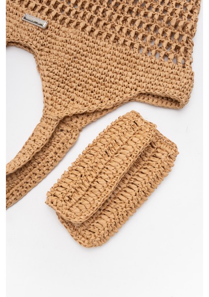 Kadın Hasır El Yapımı Omuz Çantası Zy 25004 Keten indirimleri