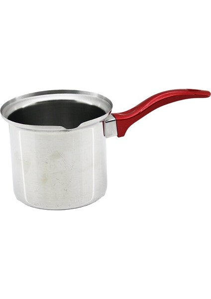 No-4 Çelik Cezve Kırmızı Kulp (4457)