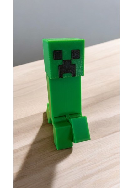 Blok Canavarı Figürü – Hareketli ve Dönebilen 7 cm Minecraft