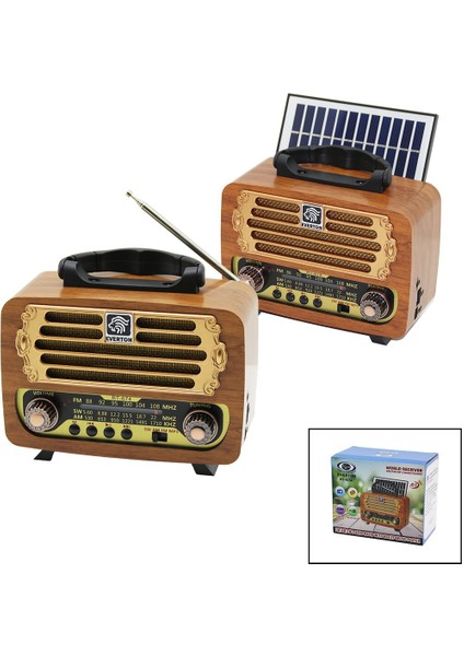 Solar Panelli USB Şarj Bluetooth Ibreli Fm Radyo Mp3 USB - Tf Player DC:5V--SOLAR:1.5W