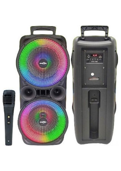 Gts - 1569 Bluetooth Speaker Kablosuz Hoparlör LED Işıklı Fm Radyolu Sd Kart ve USB Girişli Şarjlı Hoparlör fırsatları