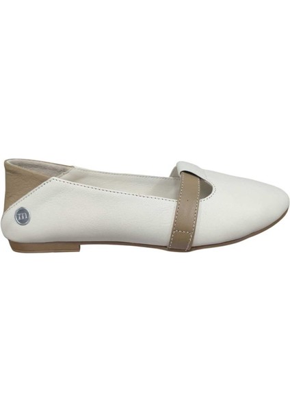 D25YA-7425 Yumuşak Deri Düz Taban Kadın Deri Babet