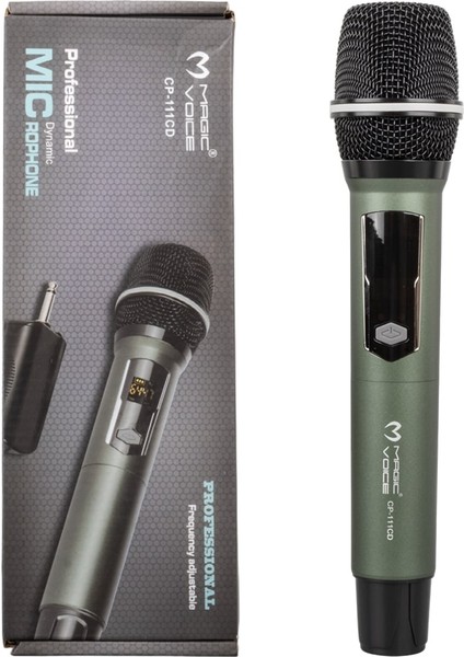 Uhf Ekranlı 1 El Kablosuz Telsiz Mikrofon CP-111 (4457)