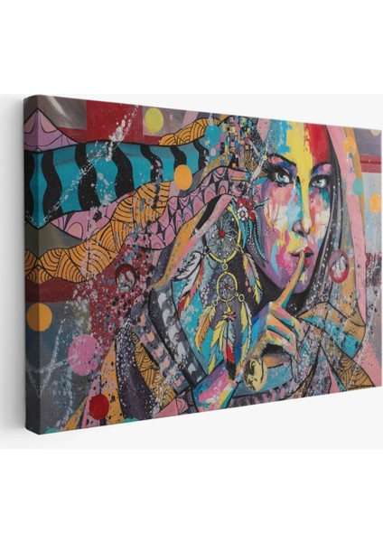 - Koruyucu Kız Portresi Yağlıboya Görünüm Dekoratif Kanvas Duvar TABLOSU-3469 fiyatları