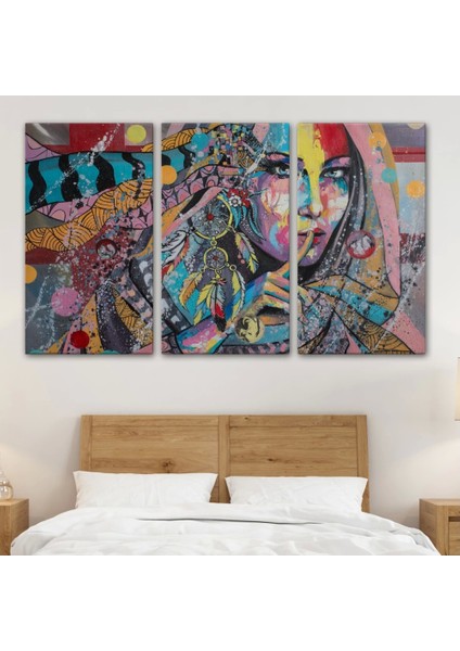 - Koruyucu Kız Portresi Yağlıboya Görünüm Dekoratif Kanvas Duvar TABLOSU-3469 modelleri