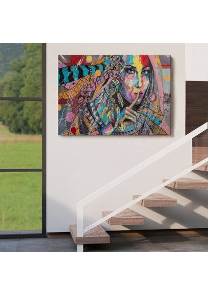 - Koruyucu Kız Portresi Yağlıboya Görünüm Dekoratif Kanvas Duvar TABLOSU-3469 indirimleri